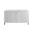 thumbnail image 1 of James Martin Vanities 305-V60s-3Ejp Chicago 60" Free Standing Or Wall Mounted Single Basin, 1 of 7