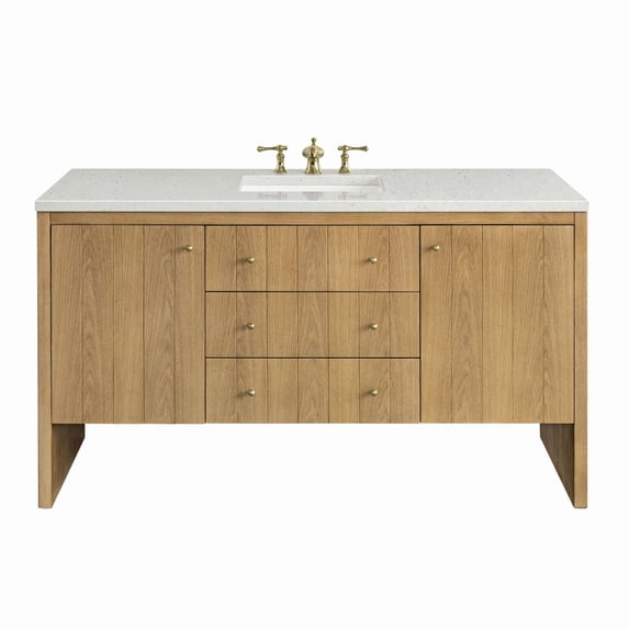 James Martin Vanities 435-V60S-LNO-3LDL Hudson 60" Free Standing Single Basin Poplar Wood