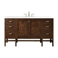 thumbnail image 1 of James Martin Vanities 60" Single Vanity, Mid-Century Acacia w/ 3 CM White Zeus Quartz Top, 1 of 7