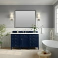 thumbnail image 1 of James Martin Vanities 60" Single Vanity, Victory Blue w/ 3 CM White Zeus Quartz Top, 1 of 3