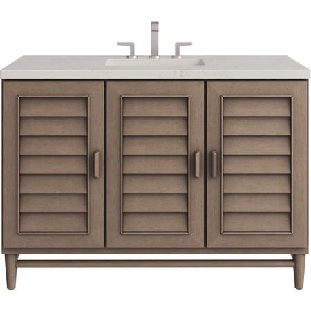 James Martin Vanities 620-V48-WW-3SFR Portland 48" Free Standing Single Basin Birch Wood