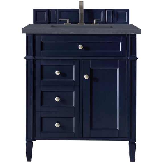 James Martin Vanities 650-V30-VBL-3CSP Brittany 30" Single Basin Poplar Wood Vanity Set -