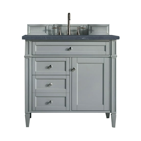James Martin Vanities 650-V36-3Csp Brittany 36" Single Basin Poplar Wood Vanity Set - Grey