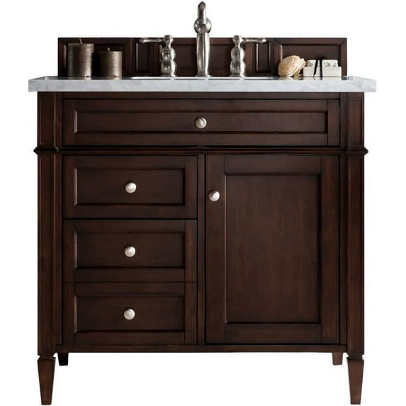James Martin Vanities 650-V36-3Ejp Brittany 36" Single Basin Poplar Wood Vanity Set - Wood