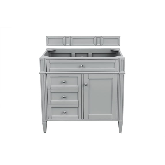 James Martin Vanities 650-V36-UGR Brittany 36" Single Basin Poplar Wood Vanity Cabinet