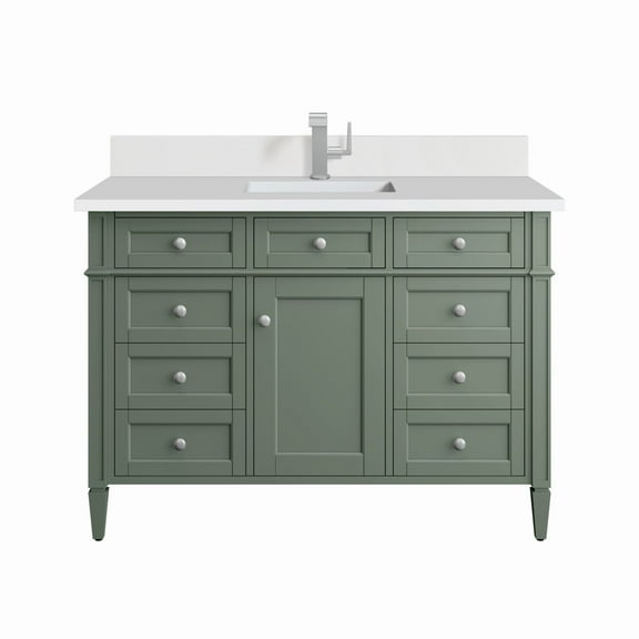 James Martin Vanities 650-V48-1Wz Brittany 48" Single Basin Poplar Wood Vanity Set -