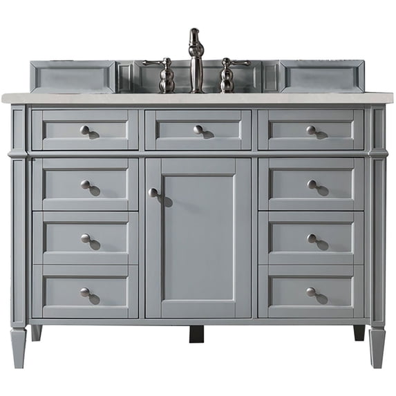 James Martin Vanities 650-V48-3Esr Brittany 48" Single Basin Poplar Wood Vanity Set - Grey