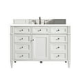 thumbnail image 1 of James Martin Vanities 650-V48-3Wz Brittany 48" Single Basin Poplar Wood Vanity Set - White, 1 of 7