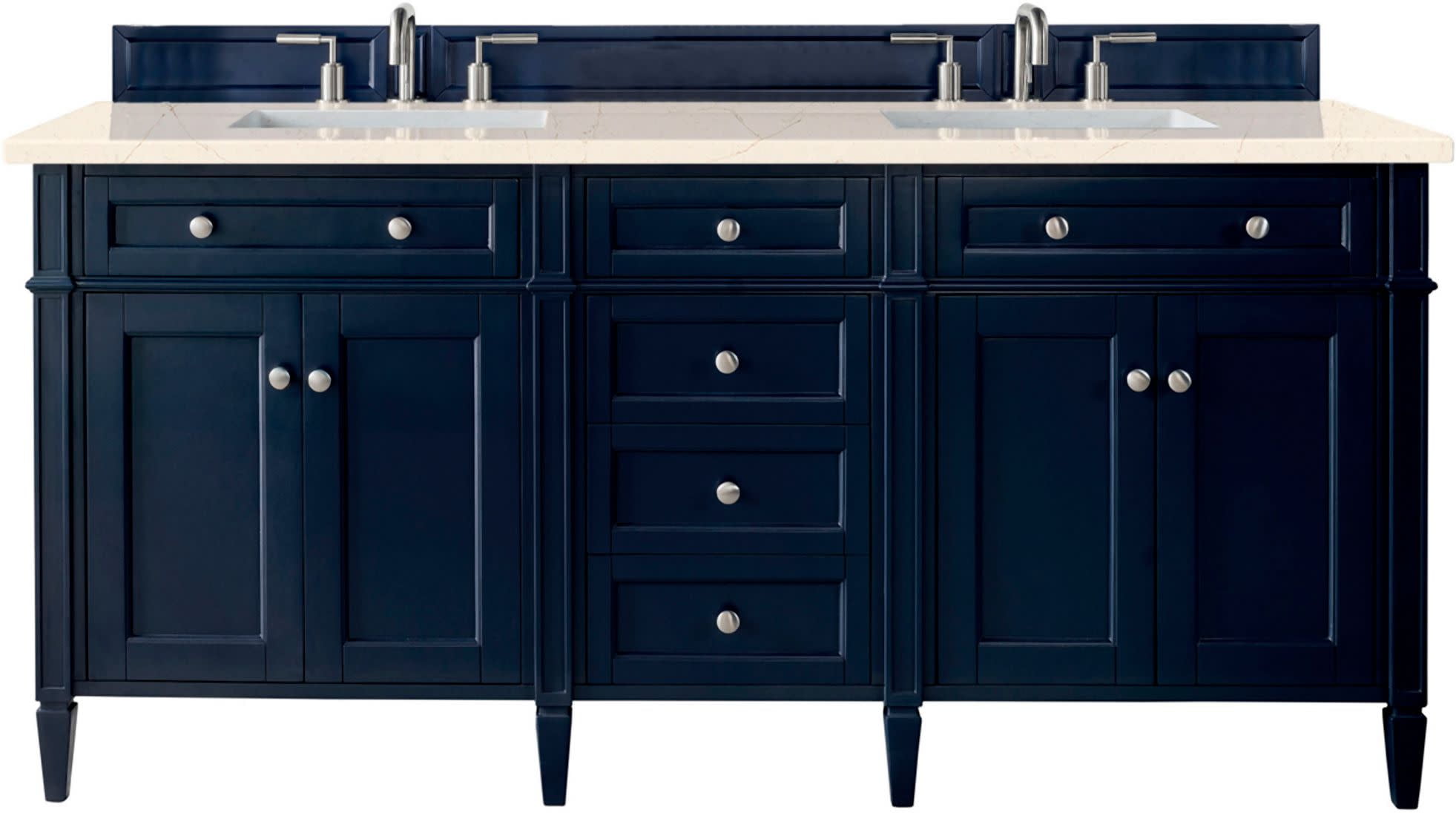 James Martin Vanities 650V723Emr Brittany 72" Double Basin Poplar