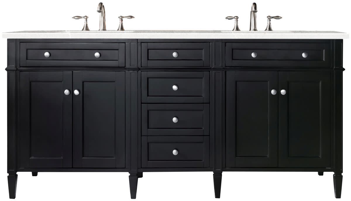 James Martin Vanities 650V723Esr Brittany 72" Double Basin Poplar Wood Vanity Set
