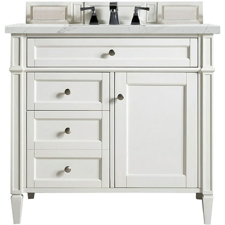 James Martin Vanities 655-V36-3Enc Brittany 36" Single Basin Poplar Wood Vanity Set -
