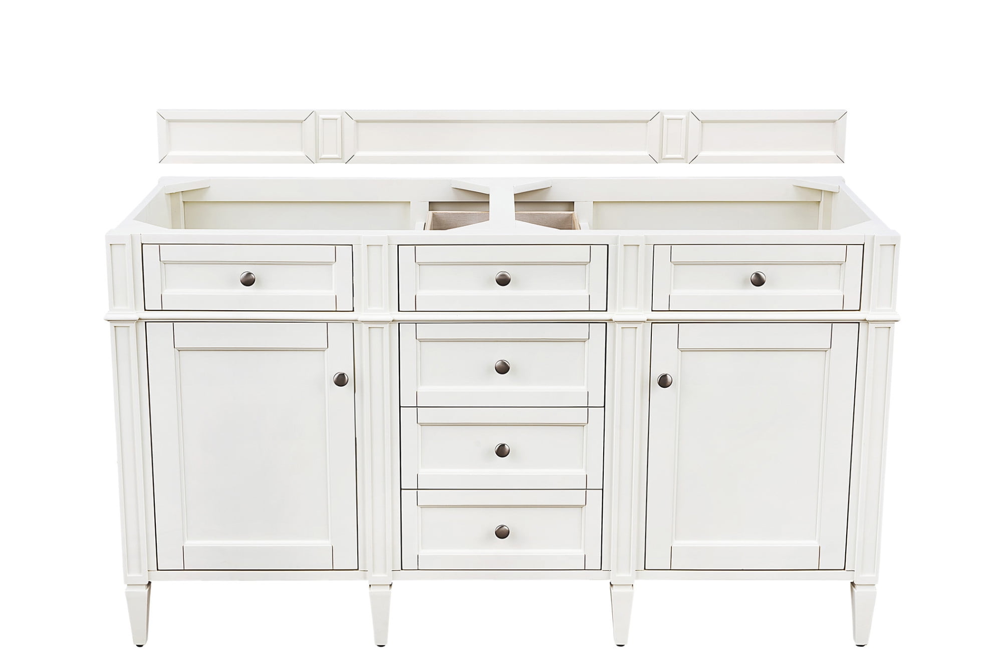 Bright White 60" Double Freestanding Plywood Vanity Base