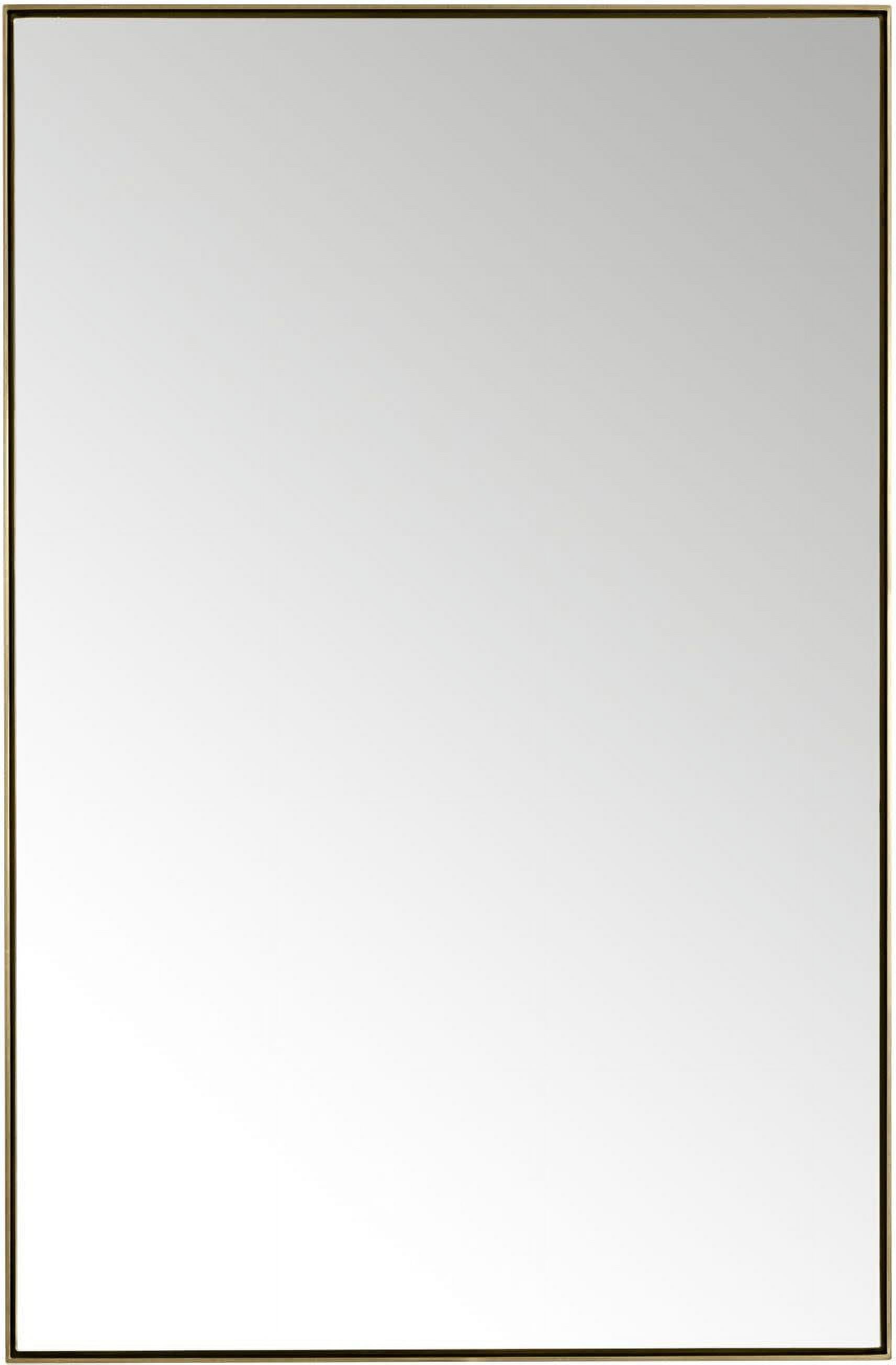 Champagne Brass Rectangular Framed Vanity Mirror 40" x 26"