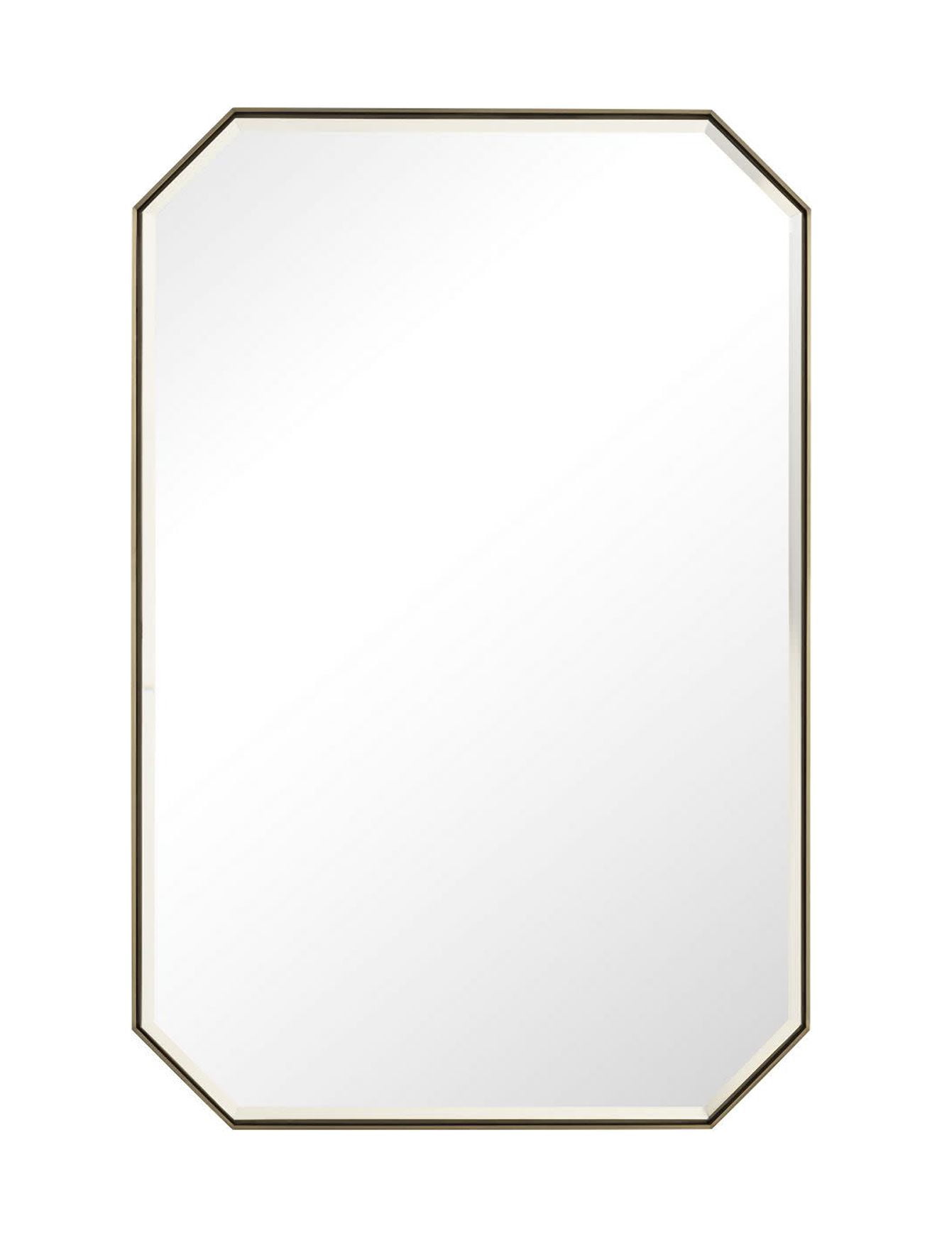 Rohe 36" x 24" Champagne Brass Minimalist Vanity Mirror