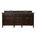 thumbnail image 1 of James Martin Vanities 72" Burnished Mahogany Double Vanity w/ 3 CM Charcoal Soapstone Quartz Top, 1 of 5