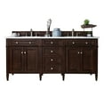 thumbnail image 1 of James Martin Vanities 72" Burnished Mahogany Double Vanity w/ 3 CM Eternal Jasmine Pearl Quartz Top, 1 of 5
