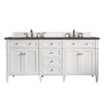 thumbnail image 1 of James Martin Vanities 72" Double Vanity, Bright White Vanity w/ 3 CM Charcoal Soapstone Quartz Top, 1 of 2