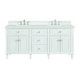 thumbnail image 1 of James Martin Vanities 72" Double Vanity, Bright White w/ 3 CM Lime Delight Quartz Top, 1 of 13
