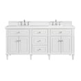 thumbnail image 1 of James Martin Vanities 424-V72 Lorelai 72" Single Basin Wood Vanity Cabinet Only - White, 1 of 7