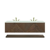 James Martin Vanities 72" Double Vanity, Chestnut w/ 3 CM Lime Delight Top