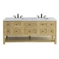 thumbnail image 1 of James Martin Vanities 72" Double Vanity, Light Natural Oak w/ 3 CM Carrara Marble Top, 1 of 7