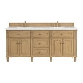 thumbnail image 1 of James Martin Vanities 72" Double Vanity, Light Natural Oak w/ 3 CM Ethereal Noctis Quartz Top, 1 of 7