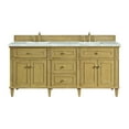 thumbnail image 1 of James Martin Vanities 72" Double Vanity, Light Natural Oak w/ 3 CM Victorian Silver Quartz Top, 1 of 7