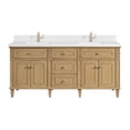 thumbnail image 1 of James Martin Vanities 424-V72-1Wz Lorelai 72" Double Basin Wood Vanity Set - Light Natural, 1 of 6