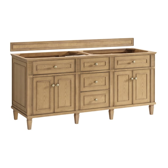 James Martin Vanities 424-V72 Lorelai 72" Single Basin Wood Vanity Cabinet Only - Light