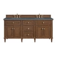 thumbnail image 1 of James Martin Vanities 424-V72-WLT-3PBL Lorelai 72" Double Basin Wood Vanity Set -, 1 of 7