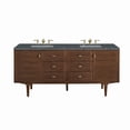 thumbnail image 1 of James Martin Vanities 670-V72-WLT-3PBL Amberly 72" Double Basin Wood Vanity Set -, 1 of 2