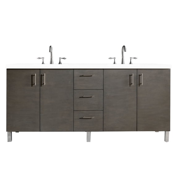 James Martin Vanities 850-V72-SOK-3WZ Metropolitan 72" Free Standing Double Basin Vanity