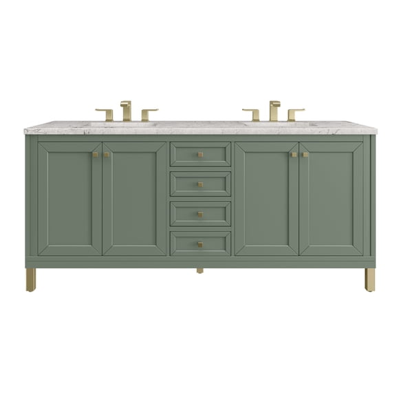 James Martin Vanities 305-V72-3Ejp Chicago 72" Free Standing Or Wall Mounted Double Basin