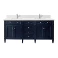 thumbnail image 1 of James Martin Vanities 72" Double Vanity, Victory Bleu w/ Single Hole 3 CM White Zeus Quartz Top, 1 of 2