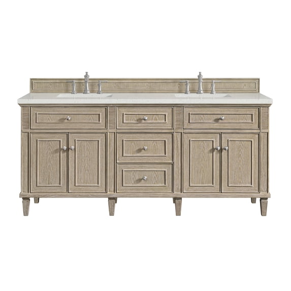 James Martin Vanities 424-V72-WWO-3LDL Lorelai 72" Double Basin Wood Vanity Set -