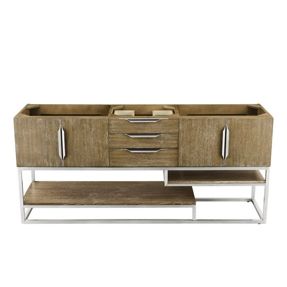 James Martin Vanities 72" Single Vanity Cabinet, Latte Oak, Brushed Nickel