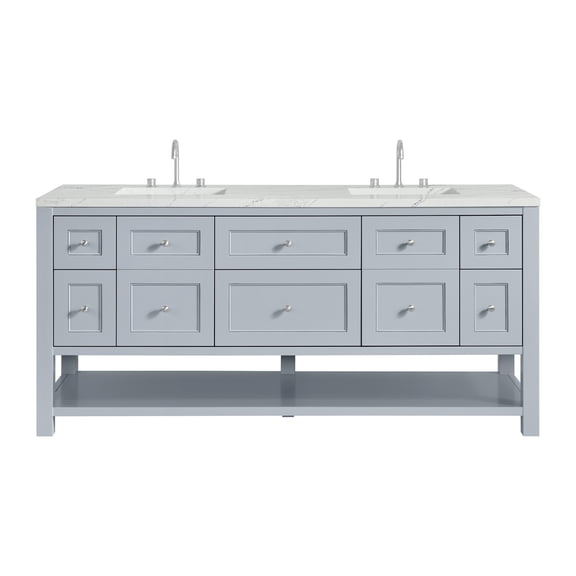James Martin Vanities 330-V72-SRB-3ENC Breckenridge 72" Free Standing Double Basin Poplar