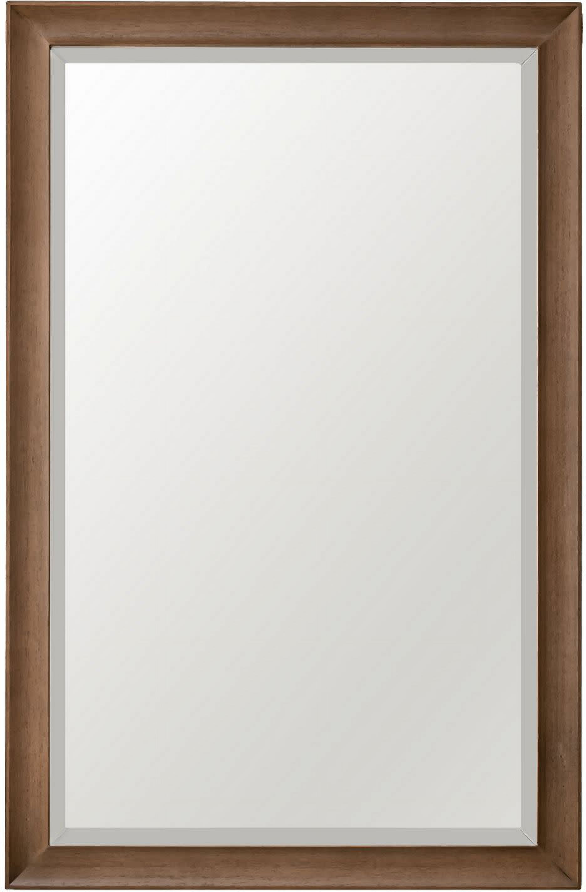 Natural Walnut Rectangular Wood Framed Mirror