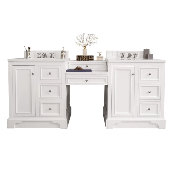 James Martin Vanities 825-V82-BW-DU-WZ De Soto 84" Free Standing Double Basin Vanity Set -