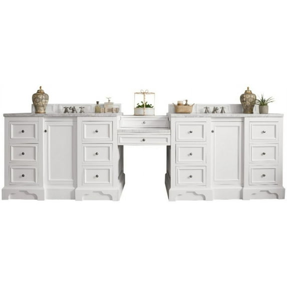 James Martin Vanities 825-V118-Du-Af De Soto 118" Free Standing Double Vanity Set - White