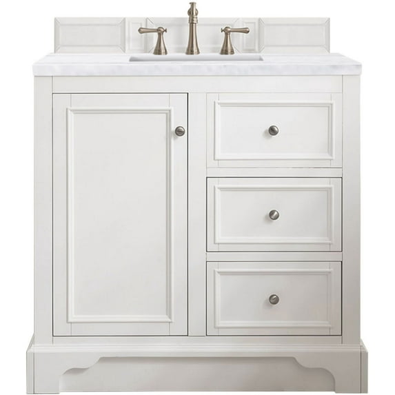 James Martin Vanities 825-V36-3Af De Soto 36" Free Standing Single Vanity Set - White