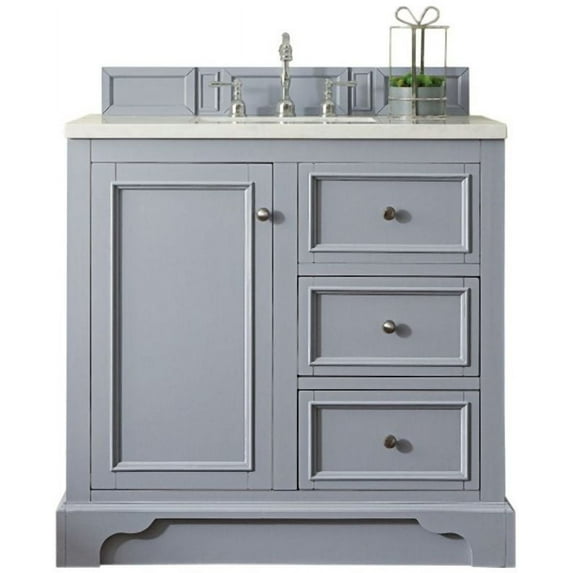 James Martin Vanities 825-V36-3Car De Soto 36" Free Standing Single Vanity Set - Grey