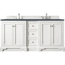 James Martin Vanities 825-V72-3Csp De Soto 72" Double Basin Birch Wood Vanity Set - White