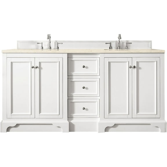 James Martin Vanities 825-V72-3Emr De Soto 72" Eternal Marfil Quartz Top - White
