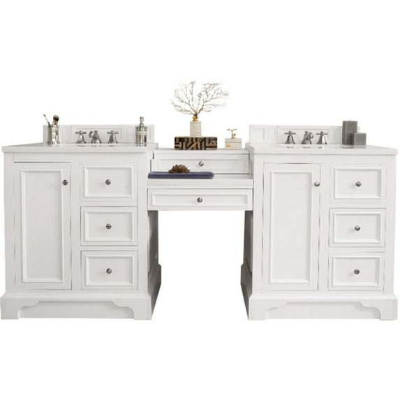 James Martin Vanities 825-V82-Du-Af De Soto 82" Free Standing Double Vanity Set - White