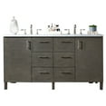 thumbnail image 1 of James Martin Vanities 850-V60d-3Ibk Metropolitan 60" Free Standing Or Wall Mounted /, 1 of 7