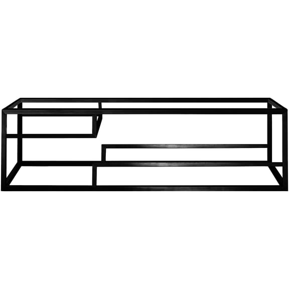 James Martin Vanities 983-B59-MBK Columbia 59" Stainless Steel Cabinet Legs Only - Black