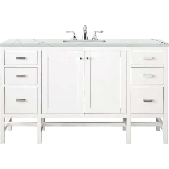 James Martin Vanities E444-V60S-GW-3ENC Addison 60" Free Standing Single Basin Poplar