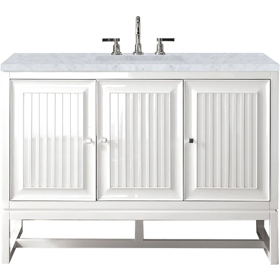 James Martin Vanities E645-V48-3Car Athens 48" Free Standing Single Wood Vanity Set -