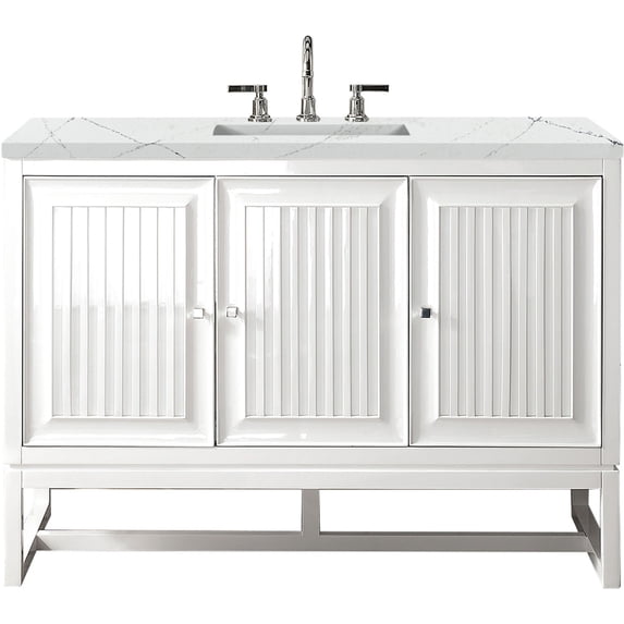 James Martin Vanities E645-V48-3Enc Athens 48" Wall Mounted And Free Standing Single Basin